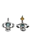 Sangeeta Boochra_Silver Plated Stones, Heritage Bloom Handcrafted Earrings _Online_at_Aza_Fashions