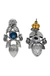Sangeeta Boochra_Silver Plated Stones Antique Bloom Earrings _Online_at_Aza_Fashions