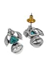 Sangeeta Boochra_Silver Plated Stones, Embellished Earrings _Online_at_Aza_Fashions
