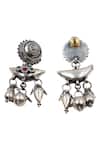Sangeeta Boochra_Silver Plated Stones, Beads Heritage Oxidised Earrings _Online_at_Aza_Fashions