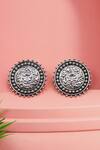 Buy_Sangeeta Boochra_Silver Plated Beads Timeless Oxidised Studs _at_Aza_Fashions