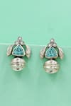 Buy_Sangeeta Boochra_Silver Plated Stones, Embellished Earrings _at_Aza_Fashions