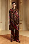 Shop_Punit Balana_Multi Color Organza, Silk Embroidery Resham Work Kurta With Pant _at_Aza_Fashions