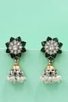 Buy_Sangeeta Boochra_Multi Color Stones, Pearls Sterling Silver Floral Earring _at_Aza_Fashions