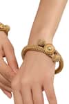 Buy_Auraa Trends_Gold Plated Stones, Beads Kundan Embellished Bangle _at_Aza_Fashions