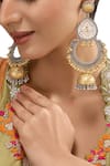 Buy_Auraa Trends_Gold Plated Beads And Silver-plated Chandbali Earrings _at_Aza_Fashions