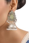 Auraa Trends_Silver Plated Stones, Pearls Teardrop Kundan Earrings _Online_at_Aza_Fashions