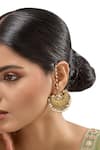 Buy_Auraa Trends_Gold Plated Pearls, Stones Embellished Ear Chain Chandbalis _at_Aza_Fashions