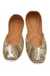 Buy_NR By Nidhi Rathi_Gold Handcrafted Juttis _at_Aza_Fashions