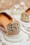 NR By Nidhi Rathi_Gold Embroidered Juttis _at_Aza_Fashions