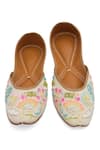Buy_NR By Nidhi Rathi_Multi Color Multicolored Embroidered Juttis _at_Aza_Fashions
