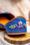 Buy_NR By Nidhi Rathi_Blue Denim Embroidered Juttis 