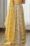 Buy_Pasha India_Yellow Satin Floral Print Lehenga Set _Online_at_Aza_Fashions
