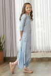 Buy_Pasha India_Blue Cotton, Rayon Floral Print Draped Jumpsuit _Online_at_Aza_Fashions