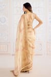 Shop_Shyam Narayan Prasad_Gold Brocade, Tissue, Cotton Satin Zari, Embroidery, Printed Saree With Blouse _at_Aza_Fashions