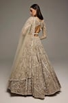 Shop_Opus Atelier_Gold Net, Tulle Sequins, Beads, Soft Champagne Oriane Bridal Lehenga Set _at_Aza_Fashions