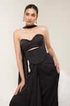 Buy Libas Cafe by Nidhi & Ashish Black Satin Sweetheart Neck Structured Corset And Skirt Set Online at Aza Fashions Buy_Libas Cafe by Nidhi & Ashish_Black Satin Sweetheart Neck Structured Corset And Skirt Set _Online_at_Aza_Fashions