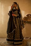 Buy Libas Cafe by Nidhi & Ashish Black Silk, Organza Embroidery, Sequins, Zari Banarasi Anarkali And Dupatta Set at Aza Fashions Buy_Libas Cafe by Nidhi & Ashish_Black Silk, Organza Embroidery, Sequins, Zari Banarasi Anarkali And Dupatta Set _at_Aza_Fashions