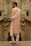 Buy_Nitika Gujral_Blush Silk, Cotton, Lycra Embroidery, Cut Work, Zari Motif Sherwani Set _Online_at_Aza_Fashions