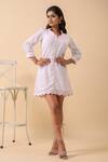 Shop_Naintara Bajaj_Pink Crepe Scoop Neck Baby Button Down Dress _Online_at_Aza_Fashions