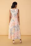 Shop_Saaksha & Kinni_Multi Color Crepe Aura Scratches Polina Printed Trouser _at_Aza_Fashions