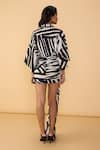 Shop_Saaksha & Kinni_Black Cambric And White Stripe Carlitta Skirt _at_Aza_Fashions