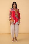 Buy_Saaksha & Kinni_Multi Color Box Loly Printed Trouser _at_Aza_Fashions
