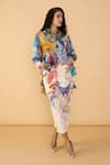 Shop_Saaksha & Kinni_Multi Color Applique scribble White Loly Trouser _Online_at_Aza_Fashions