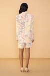 Shop_Saaksha & Kinni_Off White Crepe Aura Scratches Rowan Printed Shorts _at_Aza_Fashions