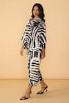 Buy_Saaksha & Kinni_Black And White Stripe Loly Trouser _Online_at_Aza_Fashions