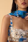 Buy_Saaksha & Kinni_Multi Color Satin, Cotton, Silk Mirrors, Tassels, Embroidery Malaika Bustier _Online_at_Aza_Fashions