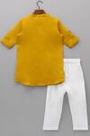 Shop_Snuggleme_Yellow Cotton Embroidery Butti Work Kurta With Pant _at_Aza_Fashions