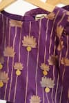 Buy_Snuggleme_Purple Chanderi Beads Lotus Pattern Top With Pant _Online_at_Aza_Fashions