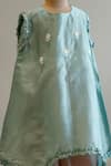 Shop_Snuggleme_Blue Chanderi Embroidery, Chains Floral Kurta With Dhoti Pant _at_Aza_Fashions