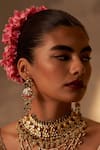 Buy MAISARA JEWELRY Multi Color Pearls, Diamonds Ishya Kundan Florin Embellished Earrings at Aza Fashions Buy_MAISARA JEWELRY_Multi Color Pearls, Diamonds Ishya Kundan Florin Embellished Earrings _at_Aza_Fashions