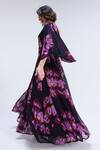 Shop_Studio Surbhi_Purple Organza One Shoulder Top And Skirt Set _at_Aza_Fashions