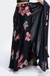 Buy_Studio Surbhi_Black Georgette, Satin Beads, Embroidery Embellished Shrug And Draped Skirt Set _Online_at_Aza_Fashions