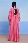 Shop_Saphed_Pink Linen Embroidery Keyhole Neck Amalfi Puff Sleeves Dress _at_Aza_Fashions