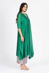 Buy Bhavik Shah Emerald Green Chanderi , Cotton, Kaamdani Embellished Kimono Kurta Set Online at Aza Fashions Buy_Bhavik Shah_Emerald Green Chanderi , Cotton, Kaamdani Embellished Kimono Kurta Set _Online_at_Aza_Fashions