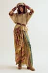 Buy_Capisvirleo_Beige Cotton, Silk Embroidery, Tassels Collared Alicia Ecru Shirt _at_Aza_Fashions