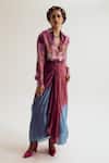 Capisvirleo_Lavender Silk Vinca Skirt _Online_at_Aza_Fashions
