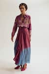 Buy_Capisvirleo_Lavender Silk Vinca Skirt _at_Aza_Fashions
