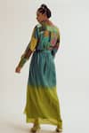 Shop_Capisvirleo_Turquoise Silk Vinca Skirt _at_Aza_Fashions
