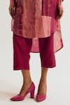 Shop_Capisvirleo_Fuchsia Cotton Shrubrose Pant _at_Aza_Fashions