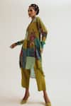 Buy_Capisvirleo_Green Cotton Shrubrose Pant _at_Aza_Fashions