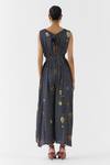 Shop_Studio Rigu_Black Vegan Silk Boat Neck Onyx Polka Dot Jumpsuit _at_Aza_Fashions