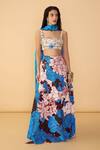 Buy_Saaksha & Kinni_Multi Color Satin, Cotton, Silk Mirrors, Tassels, Embroidery Malaika Bustier _at_Aza_Fashions