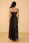 Shop_Saaksha & Kinni_Black Chiffon Sweetheart Neck Daisy Avril Dress _at_Aza_Fashions