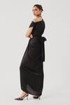 Shop_Aroka_Black Modal, Satin Multiway Draped Skirt _at_Aza_Fashions