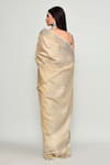 Shop_Samyukta Singhania_Off White Cotton, Silk Zari, Butti Woven Pattern Saree With Running Blouse _at_Aza_Fashions
